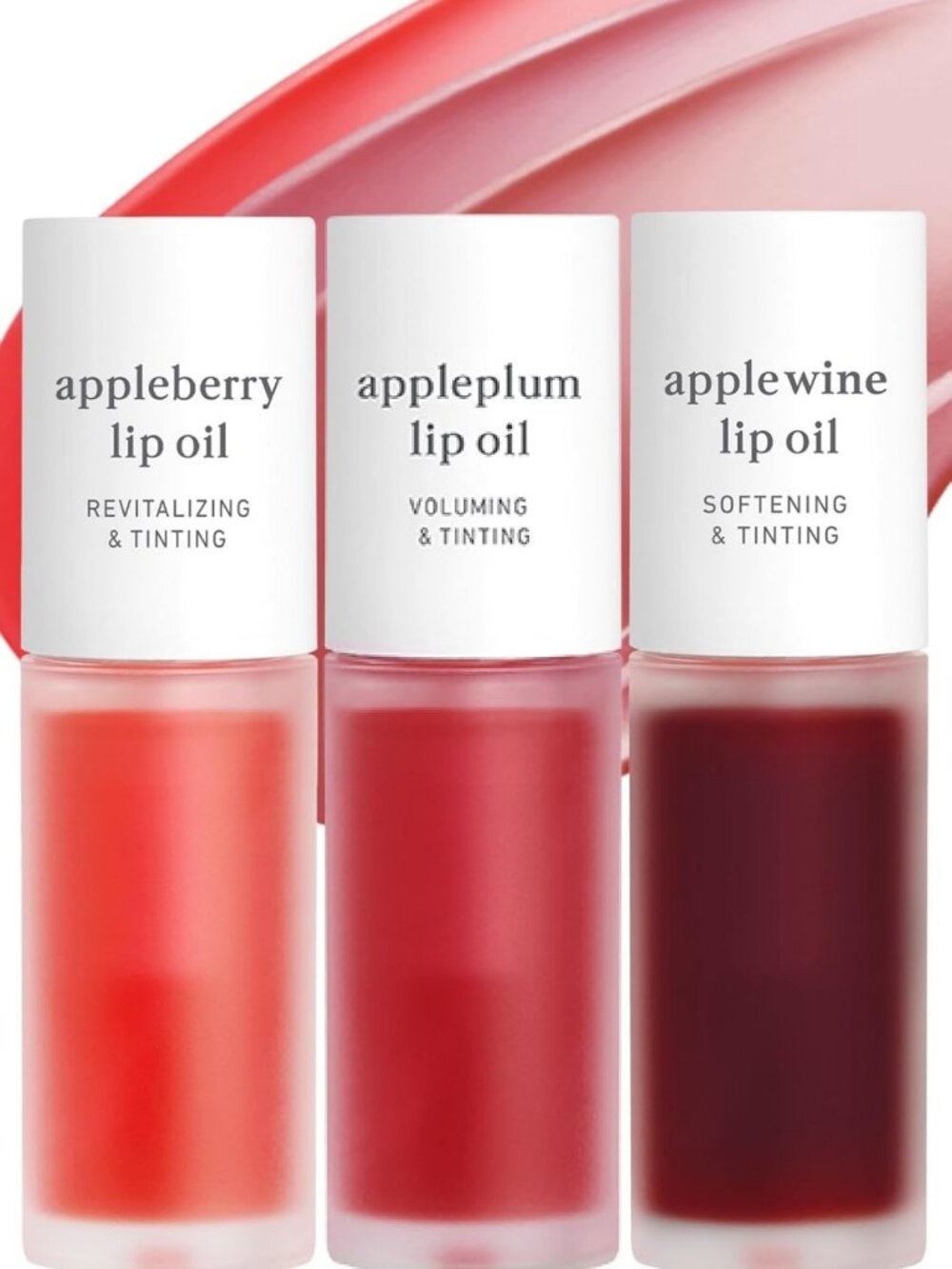 Korean Lip Oil Bundle - Appleberry, Appleplum & Applewine | Hydrating